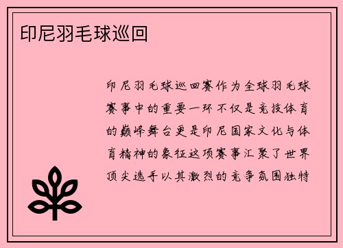 印尼羽毛球巡回