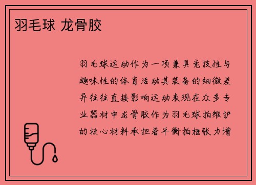 羽毛球 龙骨胶